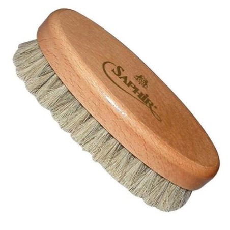 Brosse à reluire gris clair ovale