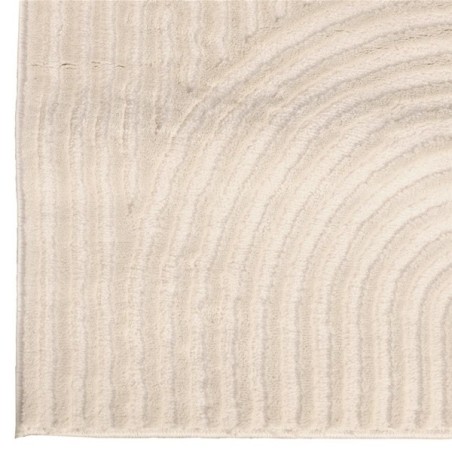 Tapis rectangulaire à motifs reliefés Arc de Cercle 160 x 230 cm Ecru
