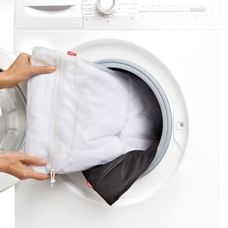 Filet à linge blanc et noir 50 x 40 cm - Lot de 2