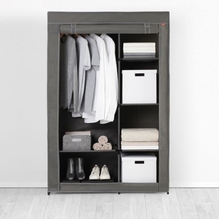 Armoire penderie avec 6 étagères 105x45x161cm
