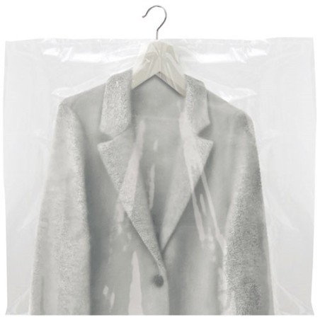 Housse vêtements - anti-mites - taille S et L - transparente - lot de 6 ass