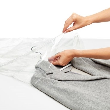 Housse vêtements - anti-mites - taille S et L - transparente - lot de 6 ass
