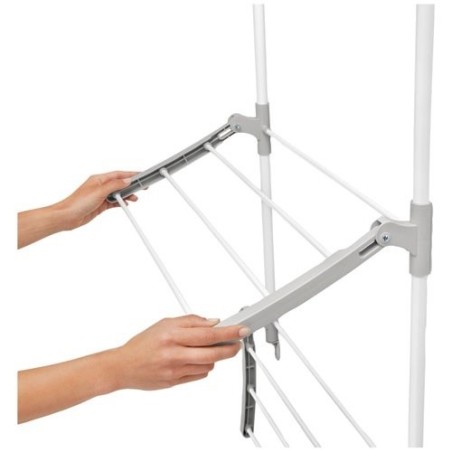 Séchoir à porte blanc et gris