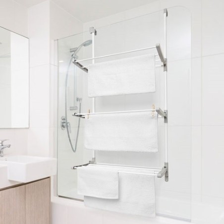 Séchoir à porte blanc et gris