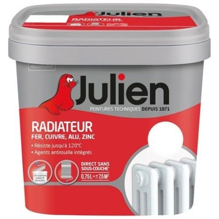 Peinture radiateur phase aqueuse satin 0.75l blanc
