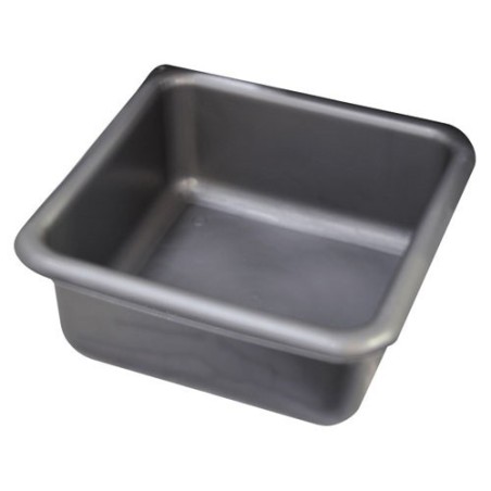 Cuvette carrée graduée 29 cm / 6,5 L Gris Silver