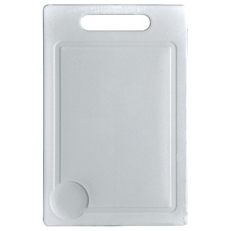 Planche à découper 29 x 19 cm - plastique - blanc
