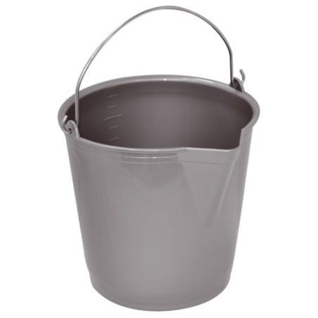 Seau à bec 13l gradué anse met.silver