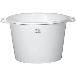 Baquet rond 55l d55 h36 blanc alimentaire