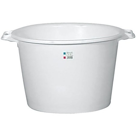 Baquet rond 55l d55 h36 blanc alimentaire