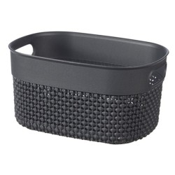 Panier à linge XS 23.5 x 17.5 x h12 cm Gris foncé - Filo