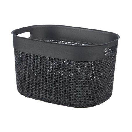 Panier à linge L 38 x 29 x h22 cm Gris foncé - Filo