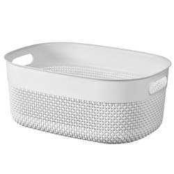 Panier à linge M 38 x 28.5 x h15 cm Blanc - Filo