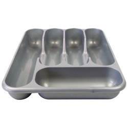 Range couverts 5 cases coloris gris