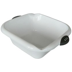 Cuvette blanche carrée bimatière 5l