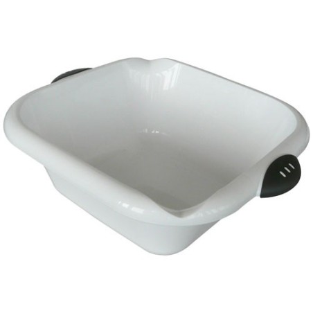Cuvette blanche carrée bimatière 5l