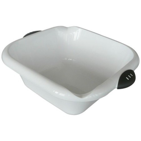 Cuvette blanche carrée bimatière 13 L