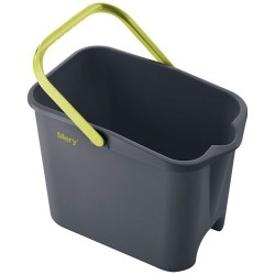 Seau rectangulaire 14L gris