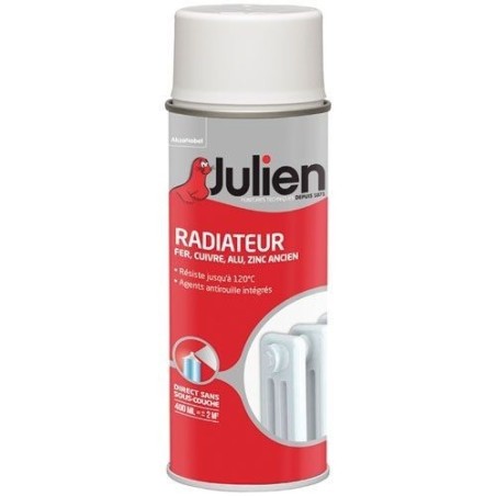Peinture radiateur aérosol 400ml satin blanc