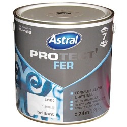 Peinture Protect'fer brillante - 2 L - base clear
