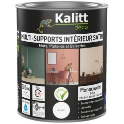 Peinture multi-supports 0,5 L Acrylique Satin - Blanc