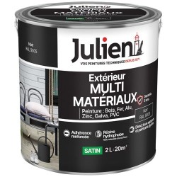 Peinture 2 L Extérieur Multi-matériaux - Noir RAL9005