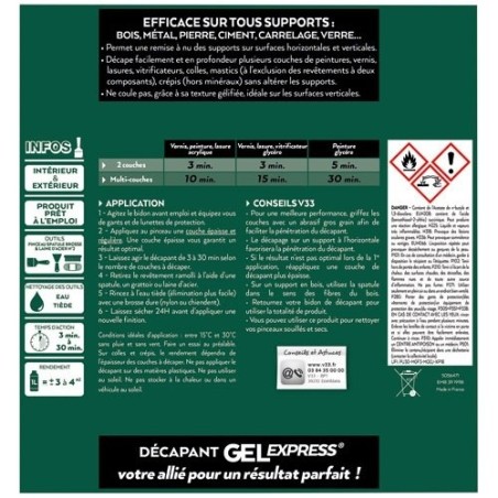 Décapant Gel Express - Multi-supports - Bouteille 1 L + 20 % offerts