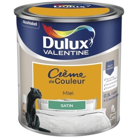 Peinture 0.5 L Crème de Couleur Satin - Miel