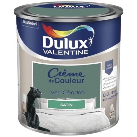 Peinture 0.5 L Crème de Couleur Satin - Vert Céladon