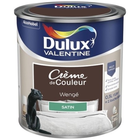 Peinture 0.5 L Crème de Couleur Satin - Wengé