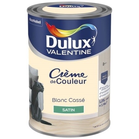 Peinture 1.25 L Crème de Couleur Satin - Blanc Cassé