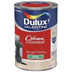 Peinture 1.25 L Crème de Couleur Satin - Rouge Madras