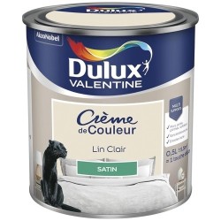 Peinture 0.5 L Crème de Couleur Satin - Lin Clair