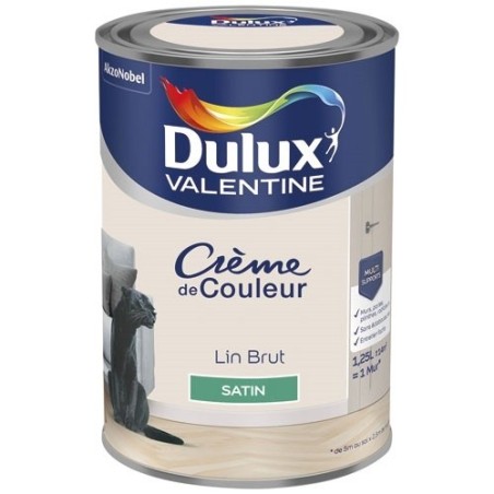 Peinture 1.25 L Crème de Couleur Satin - Lin Brut