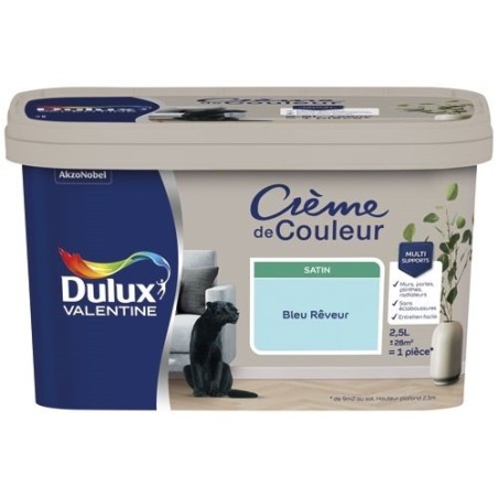 Peinture 2.5 L Crème de Couleur Satin - Bleu Rêveur
