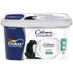 Peinture 2.5 L Crème de Couleur Satin - Blanc