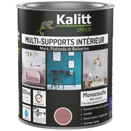 Peinture multi-supports 0,5 L Acrylique Mat - Terracotta