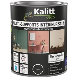 Peinture multi-supports 0,5 L Acrylique Satin - Noir