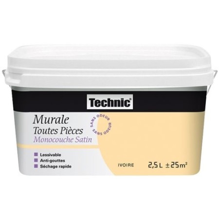 Peinture murale Toutes pièces 2,5 L Monocouche Satin - Orchidée
