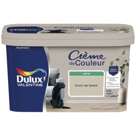 Peinture 2.5 L Crème de Couleur Satin - Grain de Sable