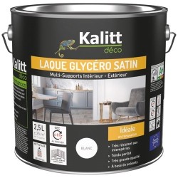 Laque glycéro Satin Multi-supports 2.5 L - Blanc