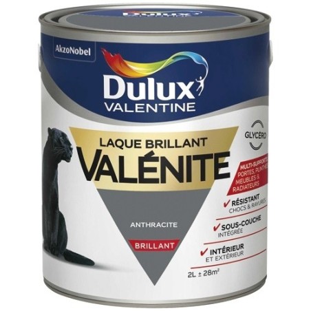 Laque glycéro Brillante 2 L Valénite - Anthracite
