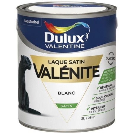 Laque glycéro Satin 2 L Valénite - Blanc