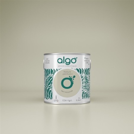 Peint.intér.déco multi-supports vert amande satin 0.5 L