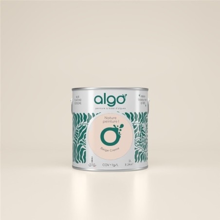 Peint.intér.déco multi-supports beige crème velours 2 L