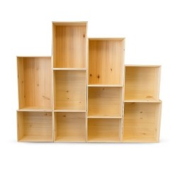 Caisse bois présentation magasin - 10 unités