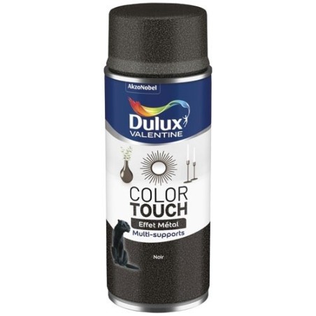 Bombe peinture 400 ml Color Touch Effet Métal - Noir