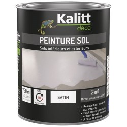 Peinture sol 2 en 1 Satin 0.75 L - Gris Silex