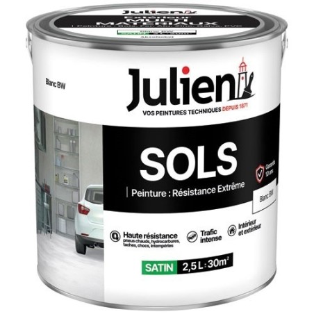 Peinture sol 2,5 L Satin - Base Blanche
