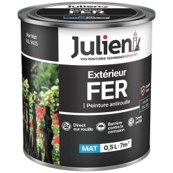 Peinture fer antirouille 0,5 L Mat - Noir